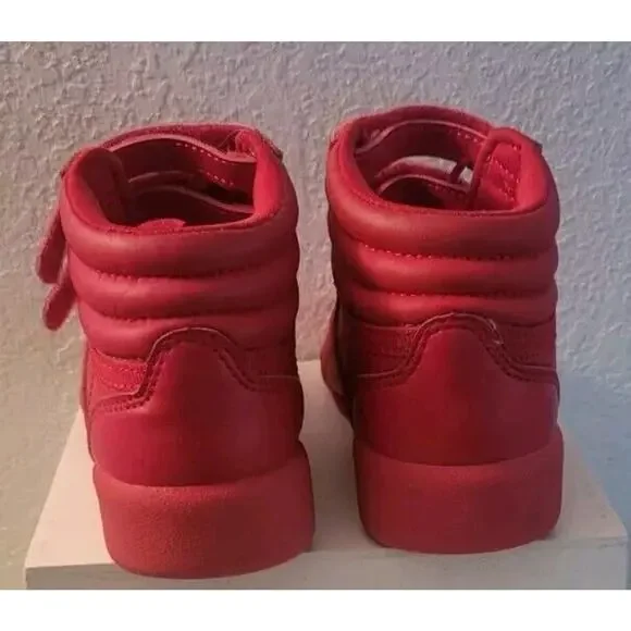 Reebok Freestyle High Top Vector Red Girls Sz. 11 Sneakers Tennis Shoes - Picture 7 of 10